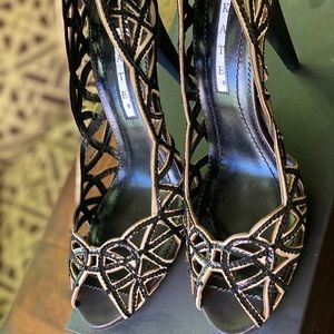 KATE sequin lace pattern heels